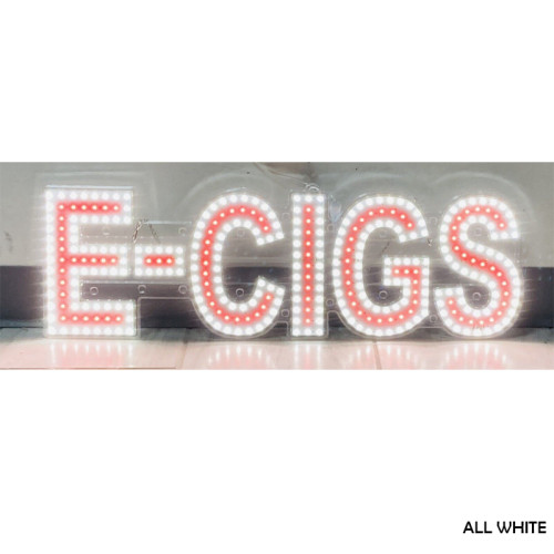 LED SIGN MEDIUM (E-CIGS) 9"X30" - WHITE 